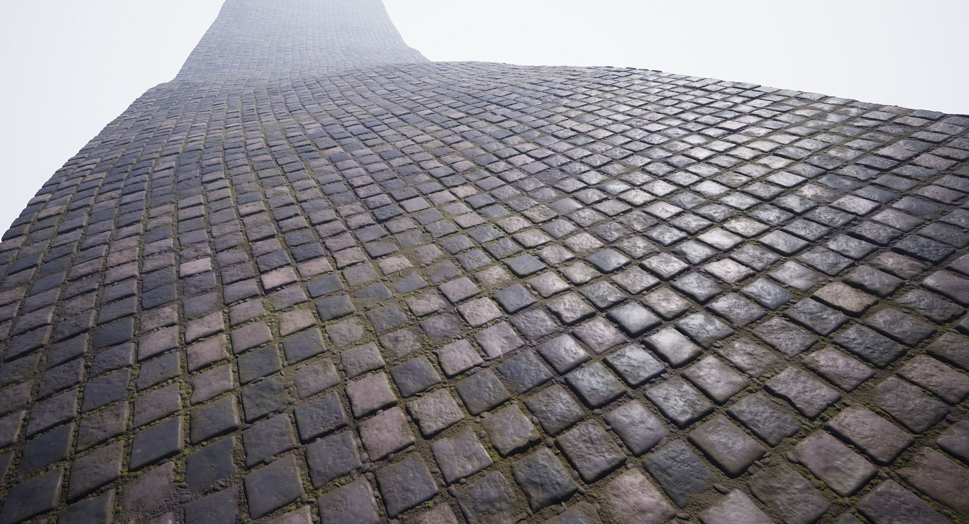 Procedural cobblestone material Low-poly 3D model_4