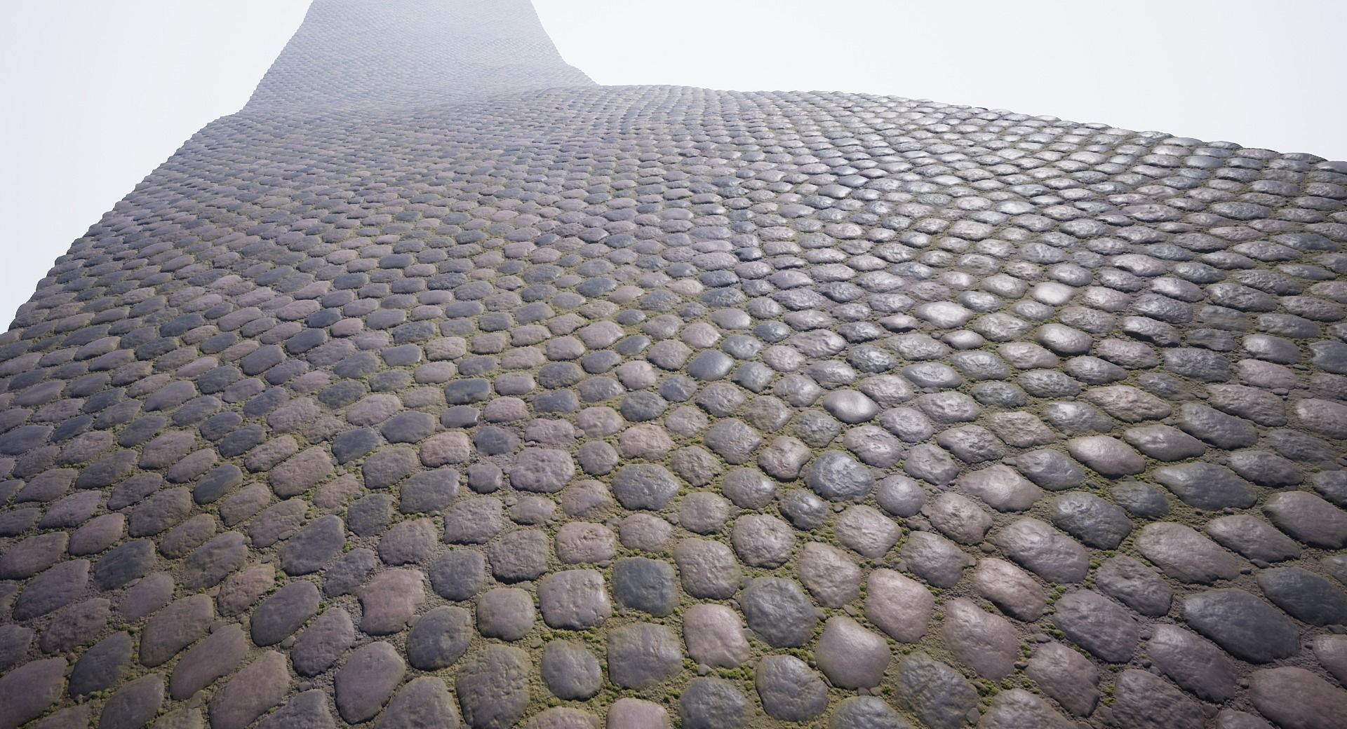 Procedural cobblestone material Low-poly 3D model_9