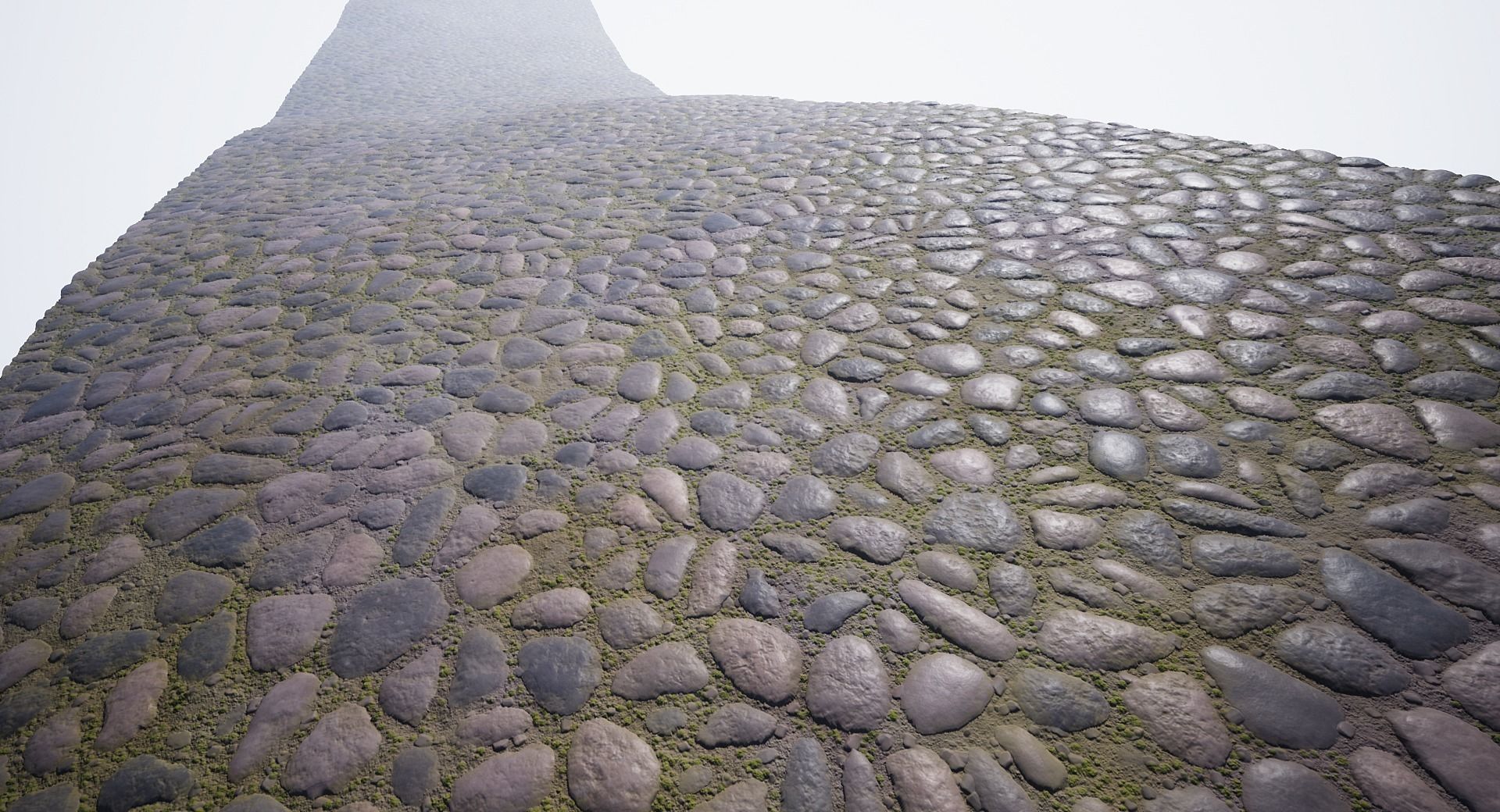 Procedural cobblestone material Low-poly 3D model_7