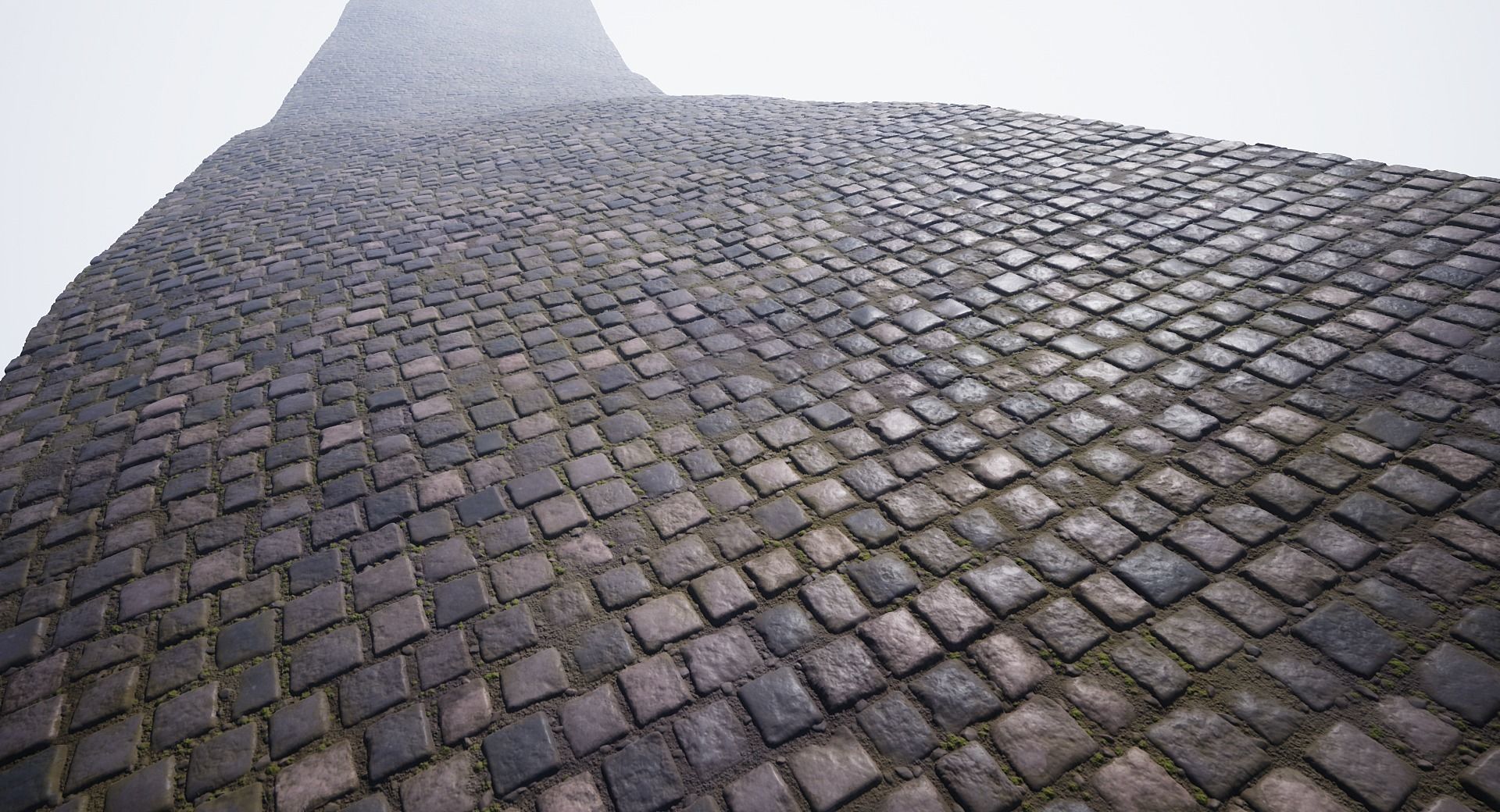 Procedural cobblestone material Low-poly 3D model_3