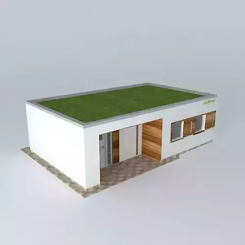Modern pasive mini home Free 3D model