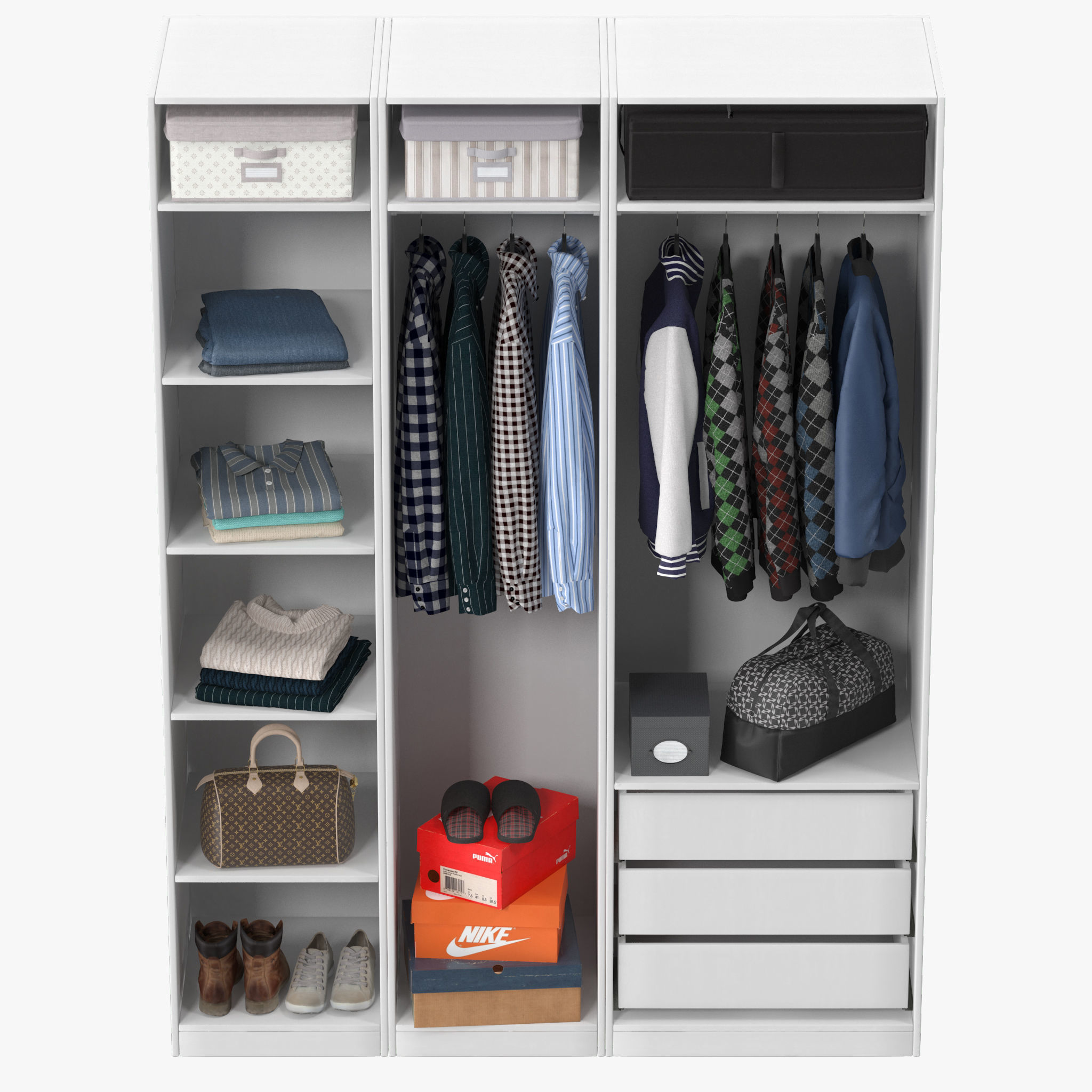 Wardrobe PAX 3D model_4