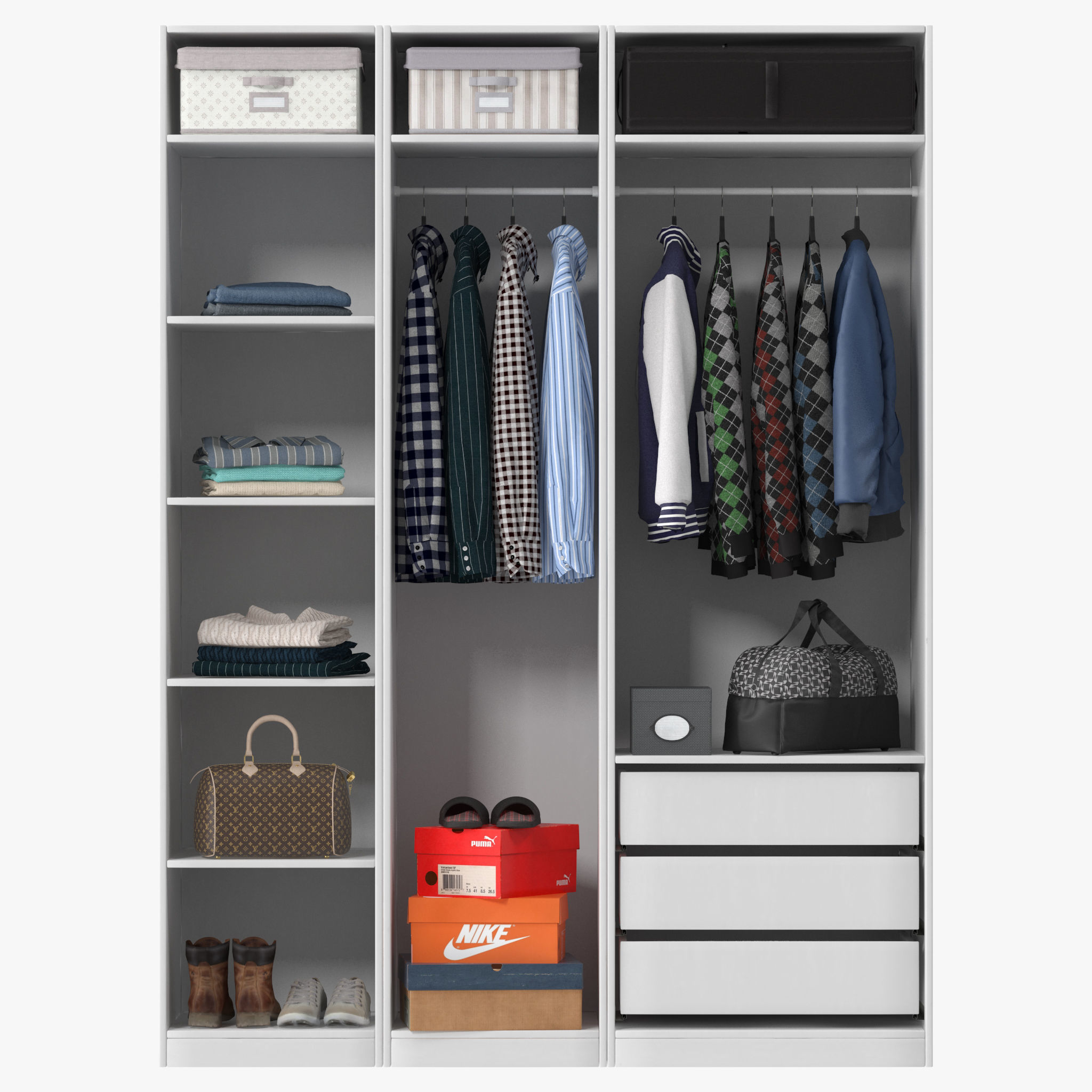 Wardrobe PAX 3D model_1