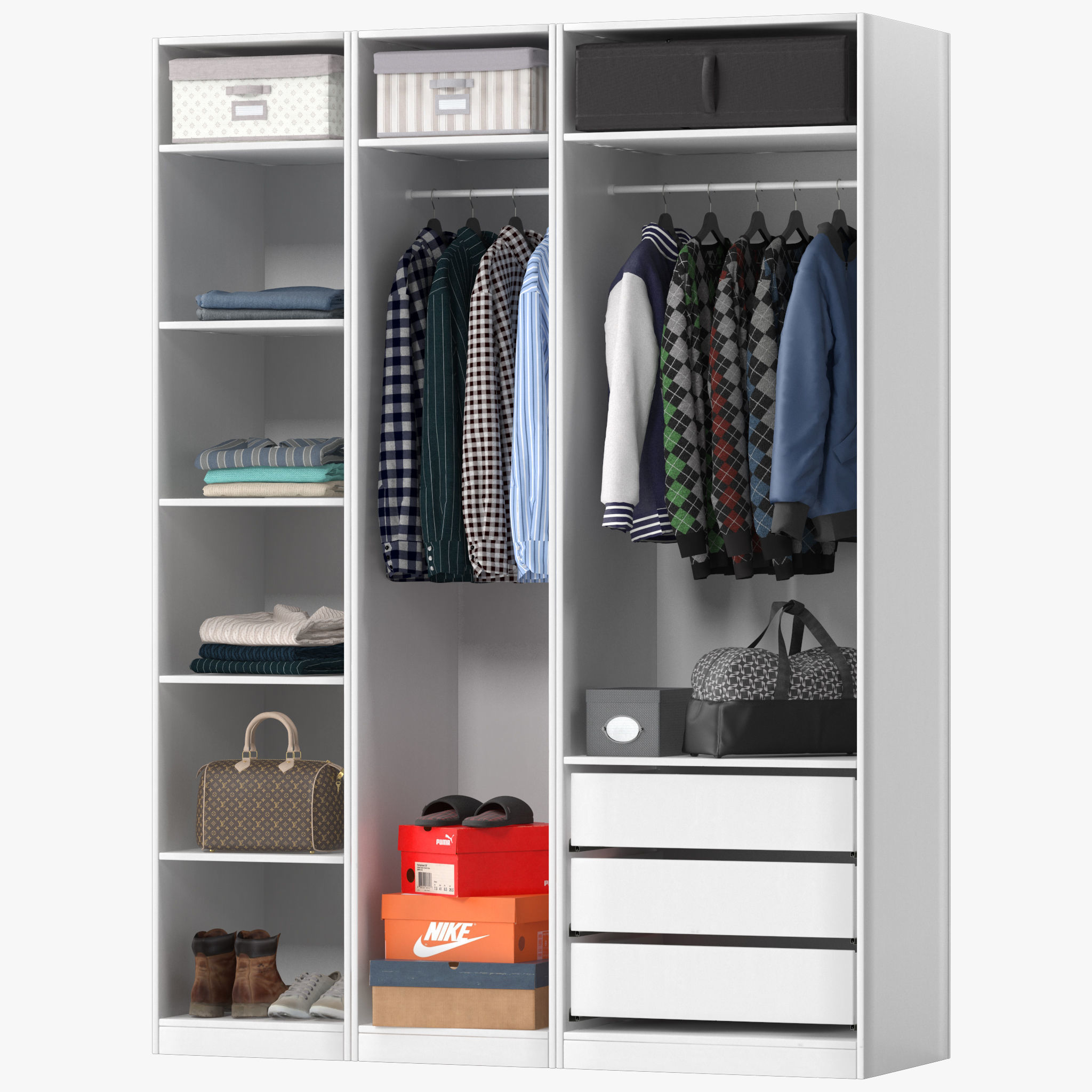 Wardrobe PAX 3D model_2