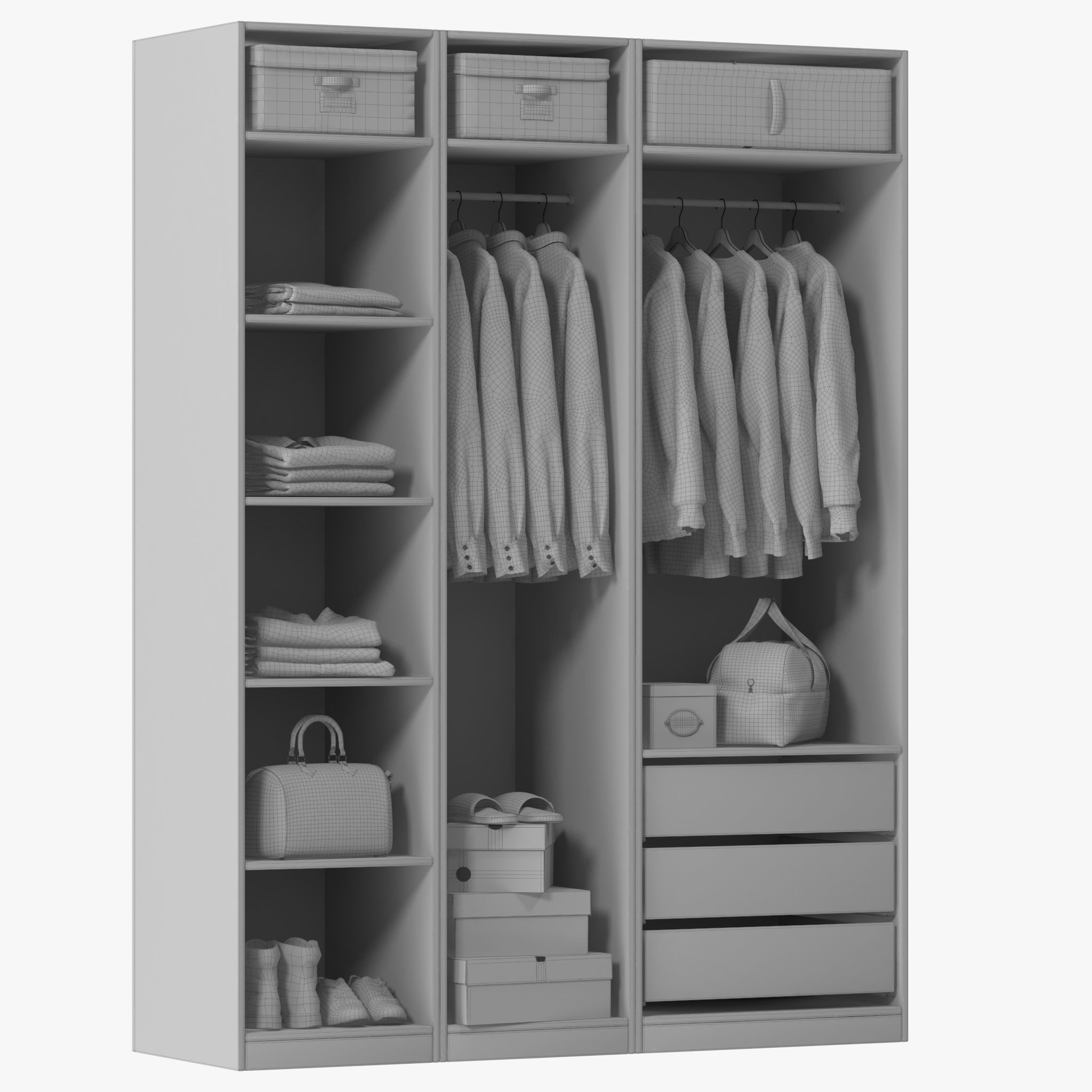 Wardrobe PAX 3D model_8