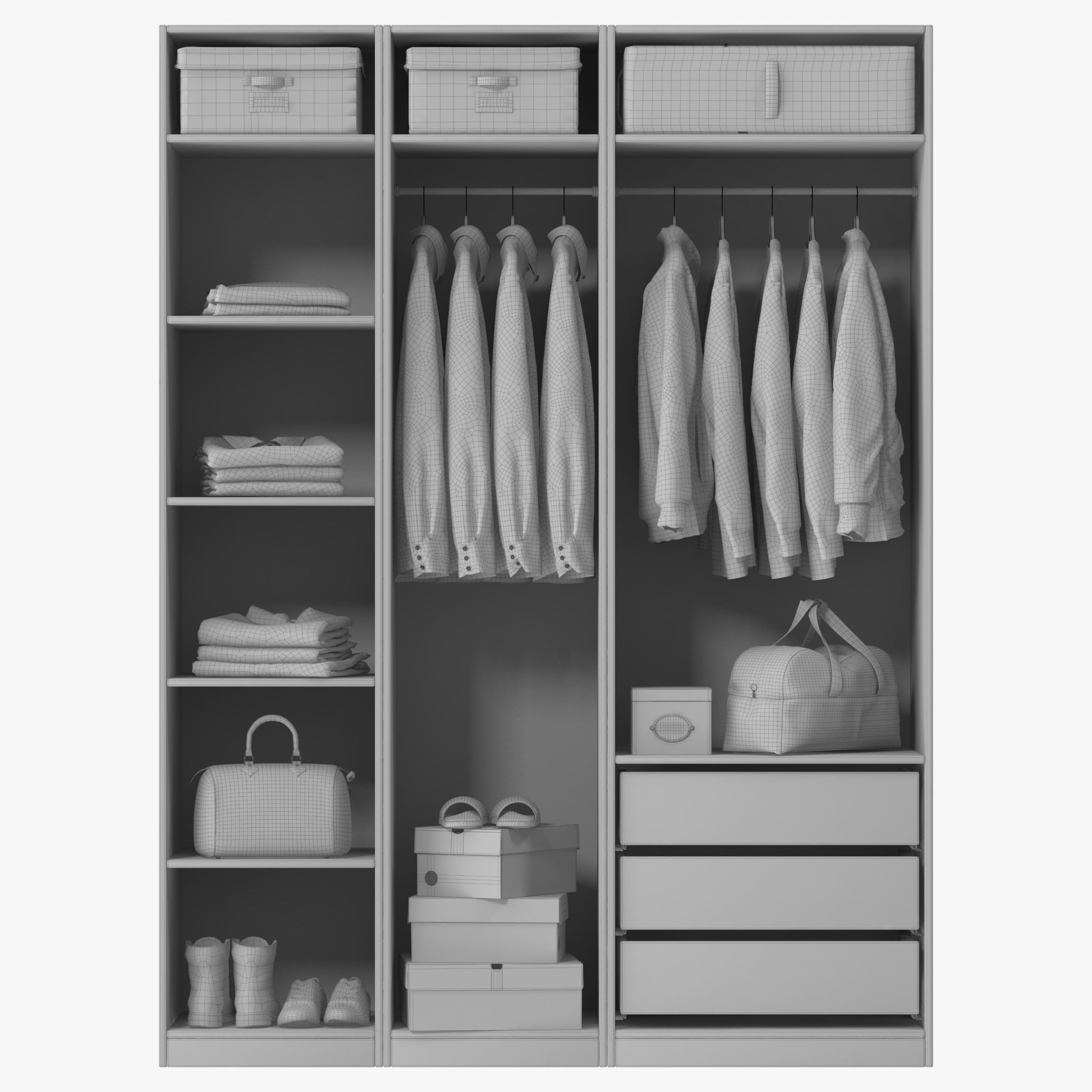 Wardrobe PAX 3D model_11