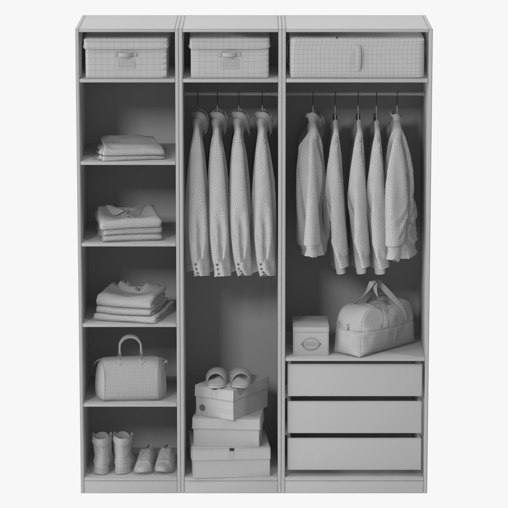 Wardrobe PAX 3D model_10
