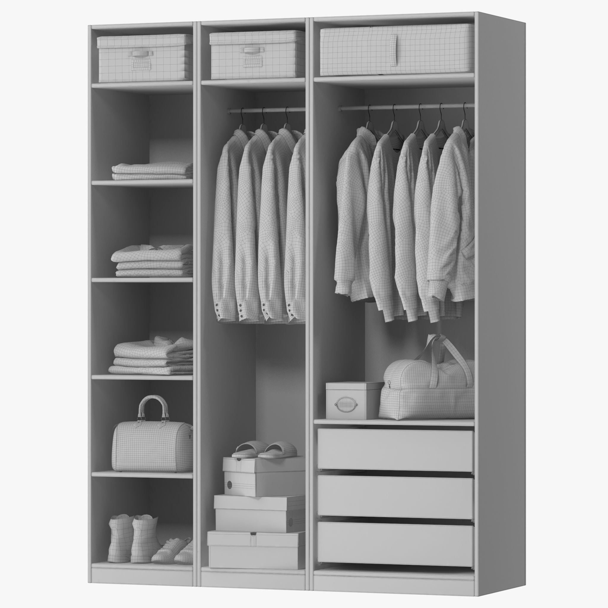 Wardrobe PAX 3D model_9