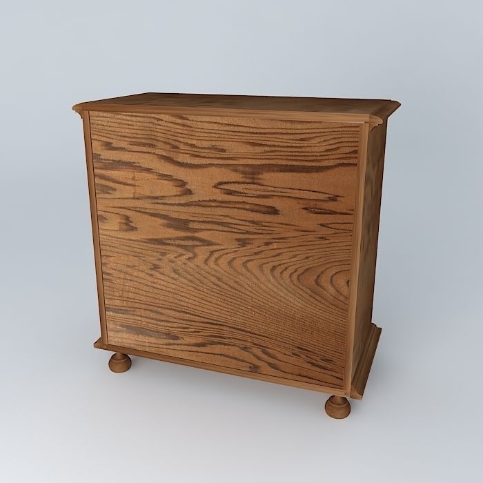 Convenient Chest of Drawers Free 3D model_1