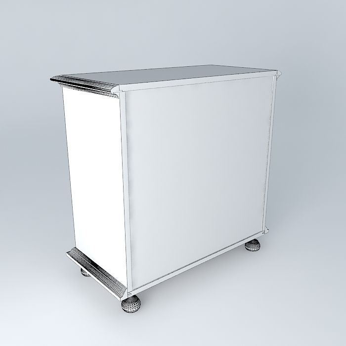 Convenient Chest of Drawers Free 3D model_4