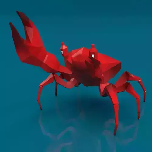 Low-Poly Crab polygonal Low-poly 3D model