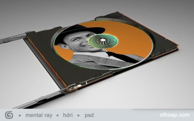 CD  Jewel Case and CD Disc 3D model_1