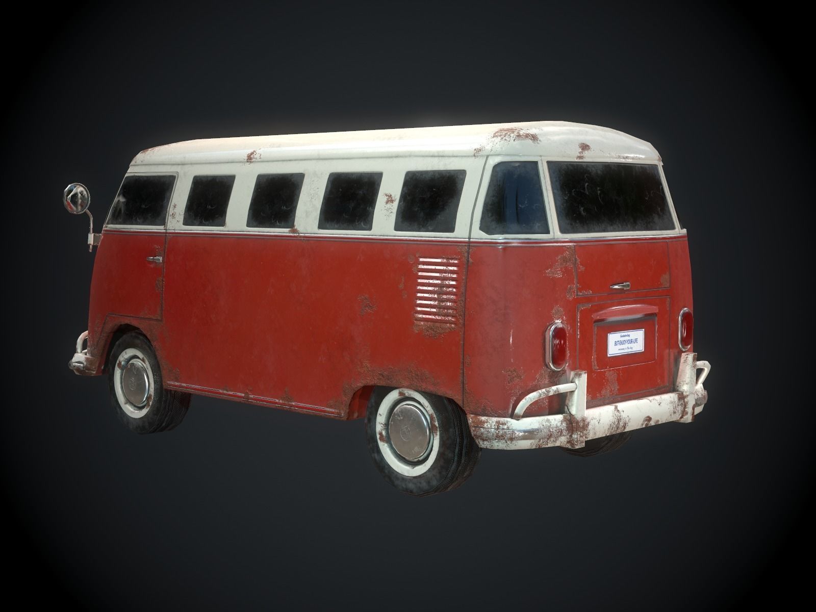 Classic VW Bus for Games Low-poly 3D model_2