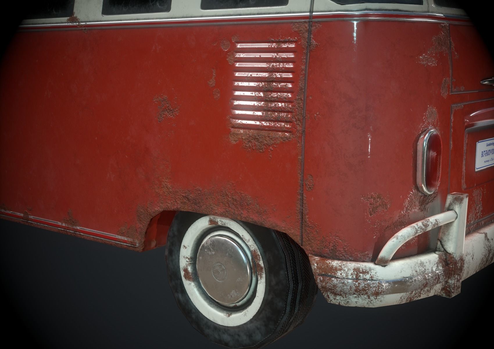 Classic VW Bus for Games Low-poly 3D model_12