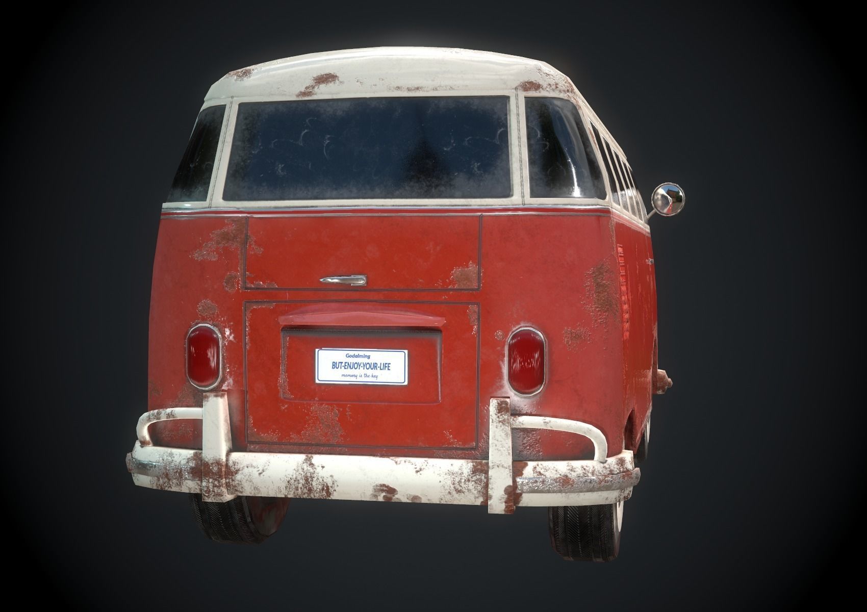 Classic VW Bus for Games Low-poly 3D model_6