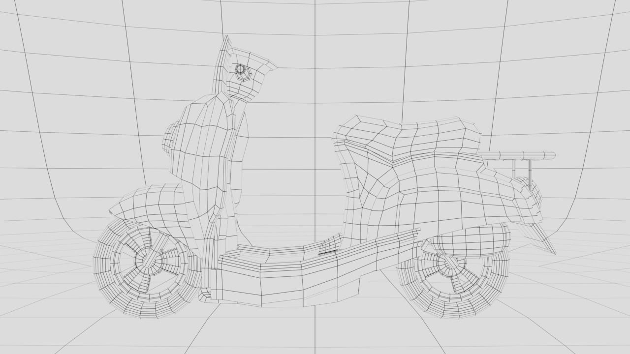 3D Delivery Scooter Low-poly 3D model_8