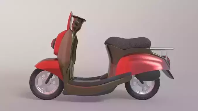 3D Delivery Scooter Low-poly 3D model