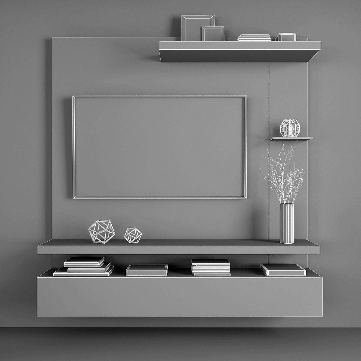 Tv stand 3D model_2