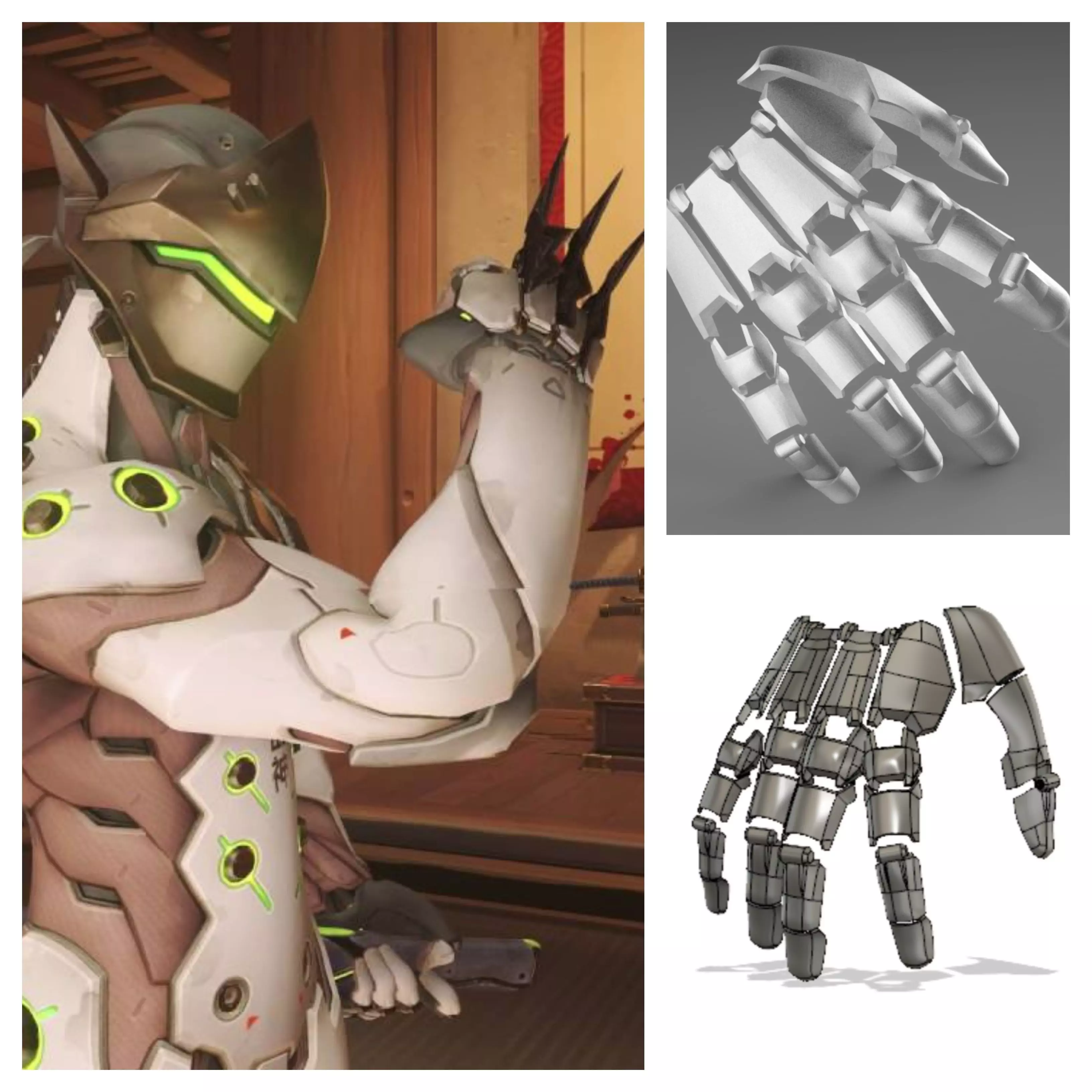 Genji robotic hand  3D print model_0