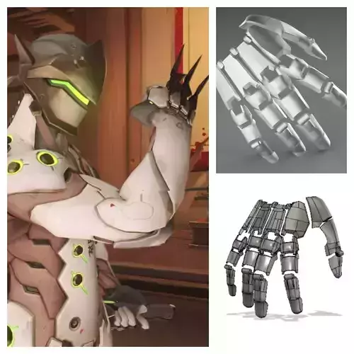 Genji robotic hand  3D print model