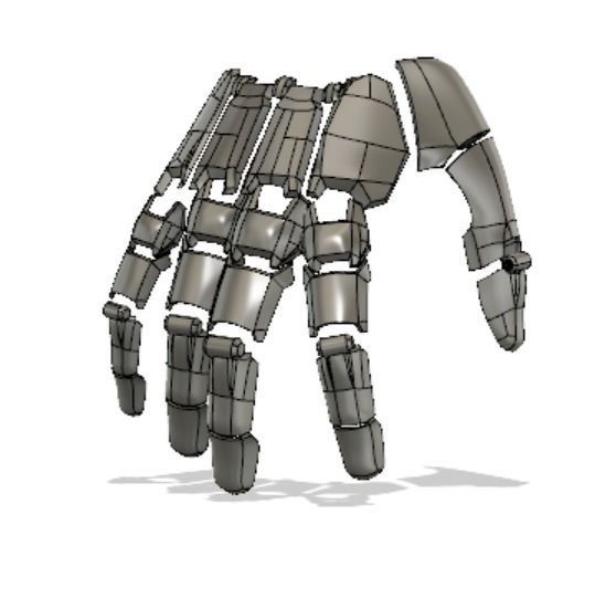 Genji robotic hand  3D print model_1