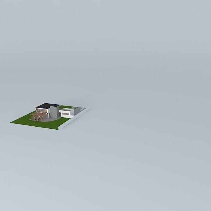 Modern house H2 Free 3D model_1