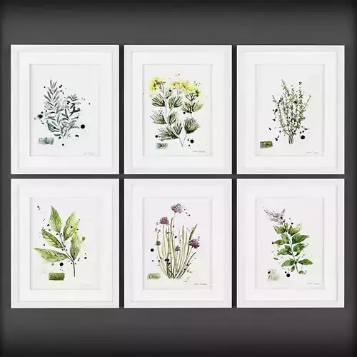 Picture Frames Low-poly 3D model