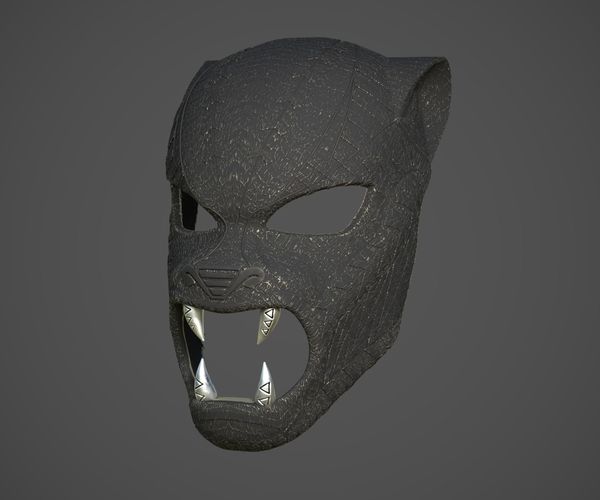Black Panther ceremonial masks 3D print model