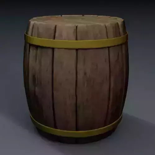 Barrel wooden Free 3D model