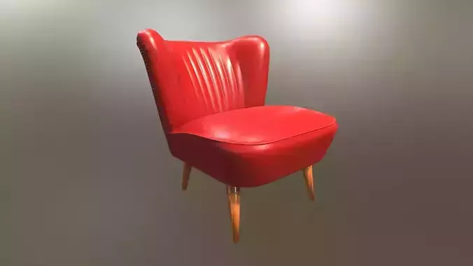 Vintage Red Vinyl Chair