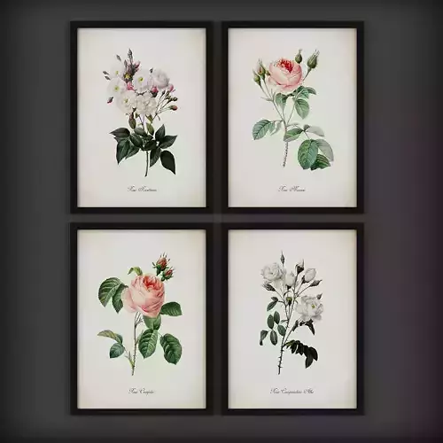 Picture Frames Low-poly 3D model