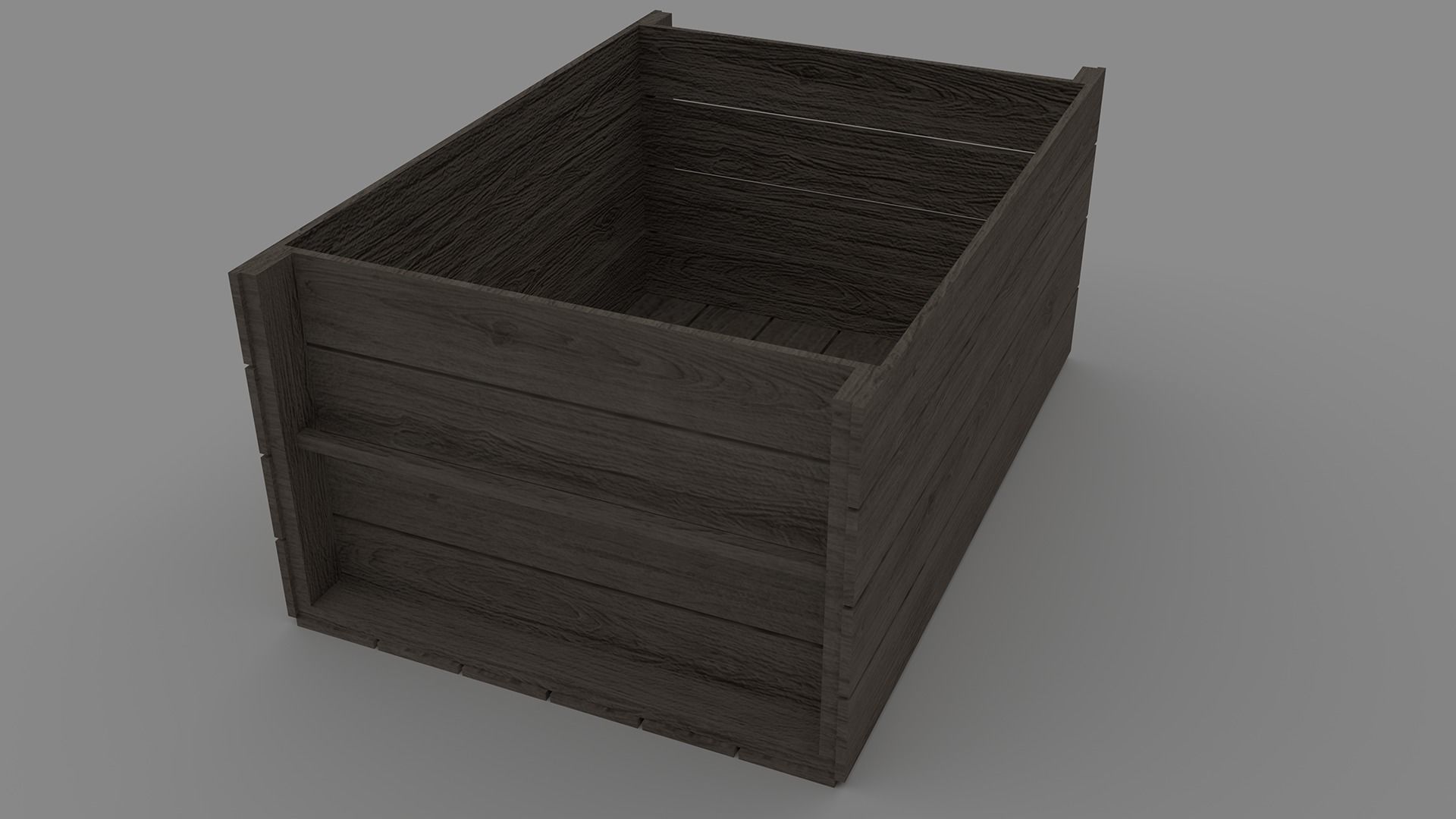 Wooden Crate Free low-poly 3D model_1