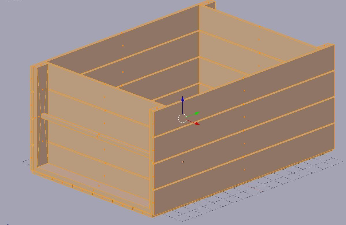 Wooden Crate Free low-poly 3D model_2