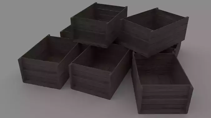 Wooden Crate Free low-poly 3D model Wooden Crate Free low-poly 3D model