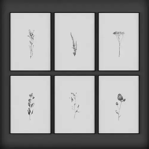 Picture Frames Low-poly 3D model