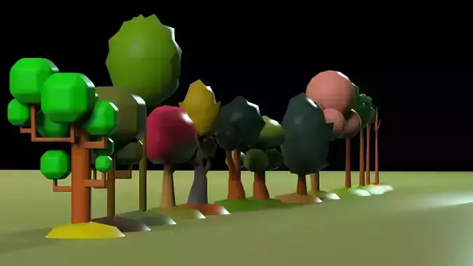 Low Poly tree pack