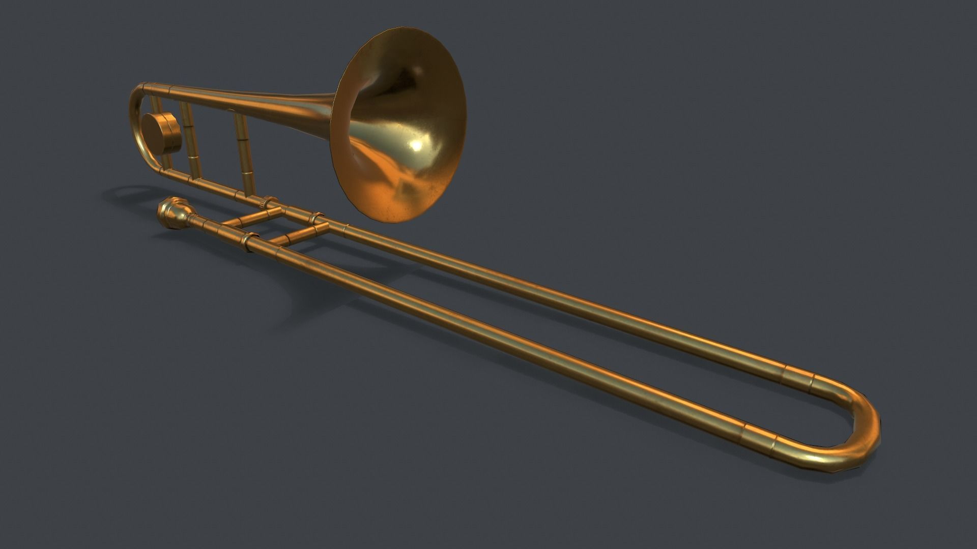 Trombone Low-poly 3D model