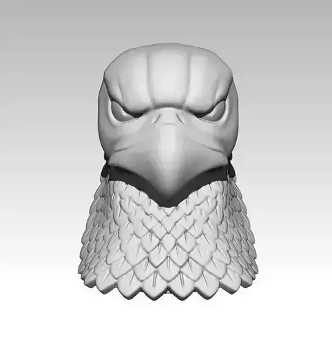 Eagle Bust Angry Hawk Statue Head 3D print model
