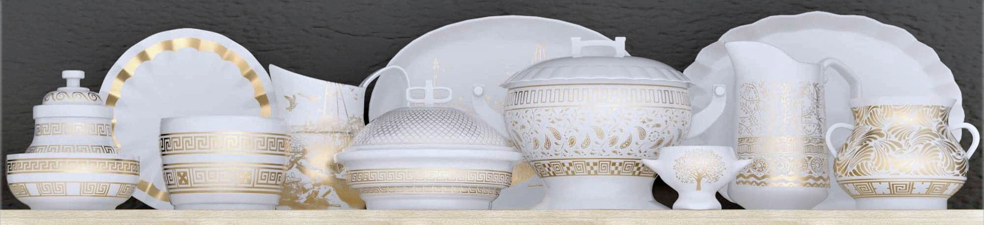 Collection of dishes 3D model_3