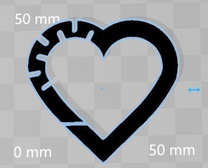 heart keychain 3D print model_2