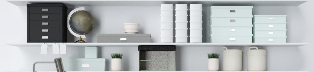 Office furniture and stationery 3D model_3