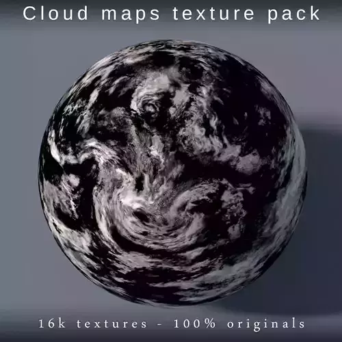 Cloud map pack  10 units 16K Low-poly 3D model