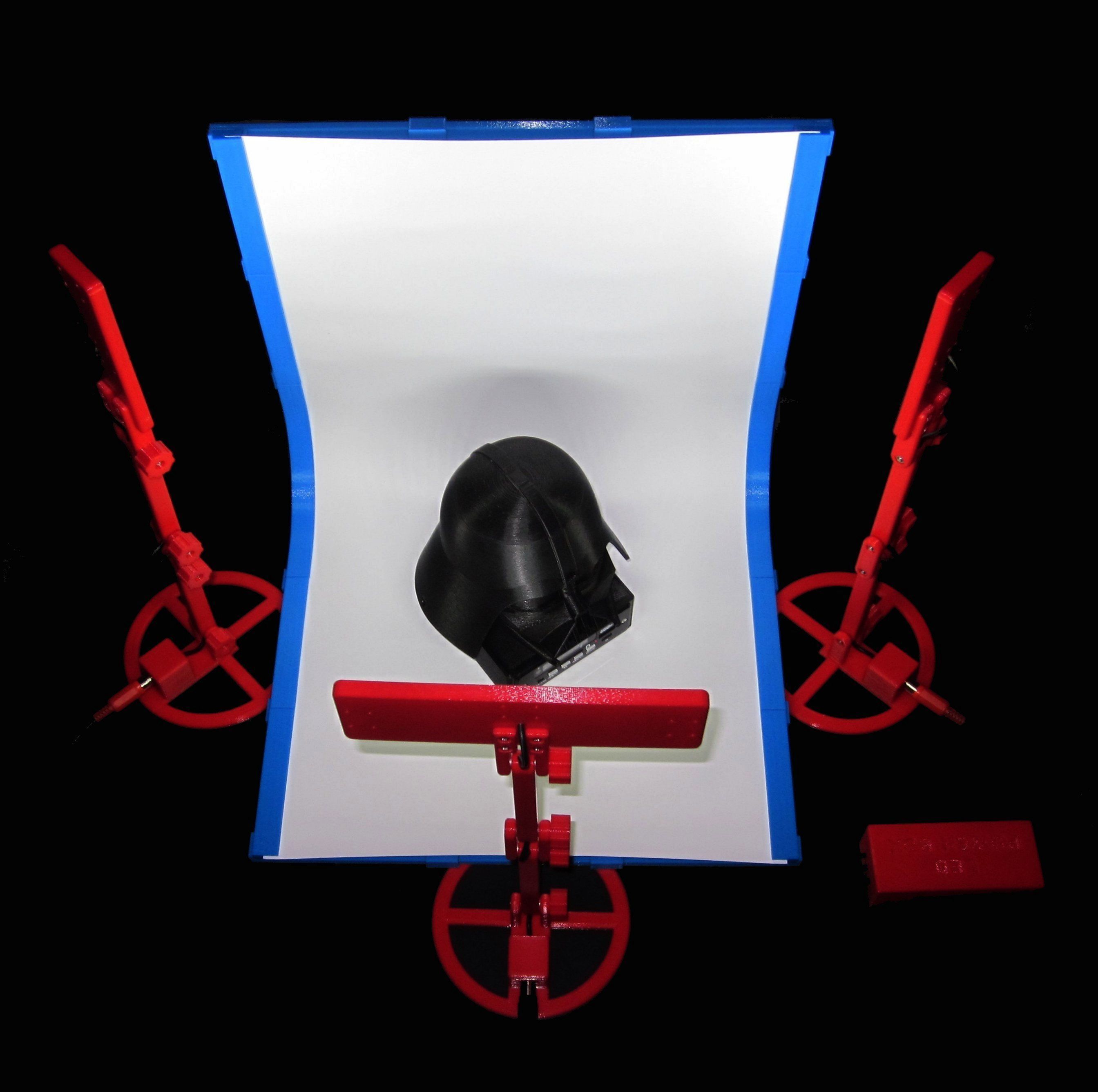 SET - Infinite Seamless White Backdrop And LED Light - RCA 3D print model_6