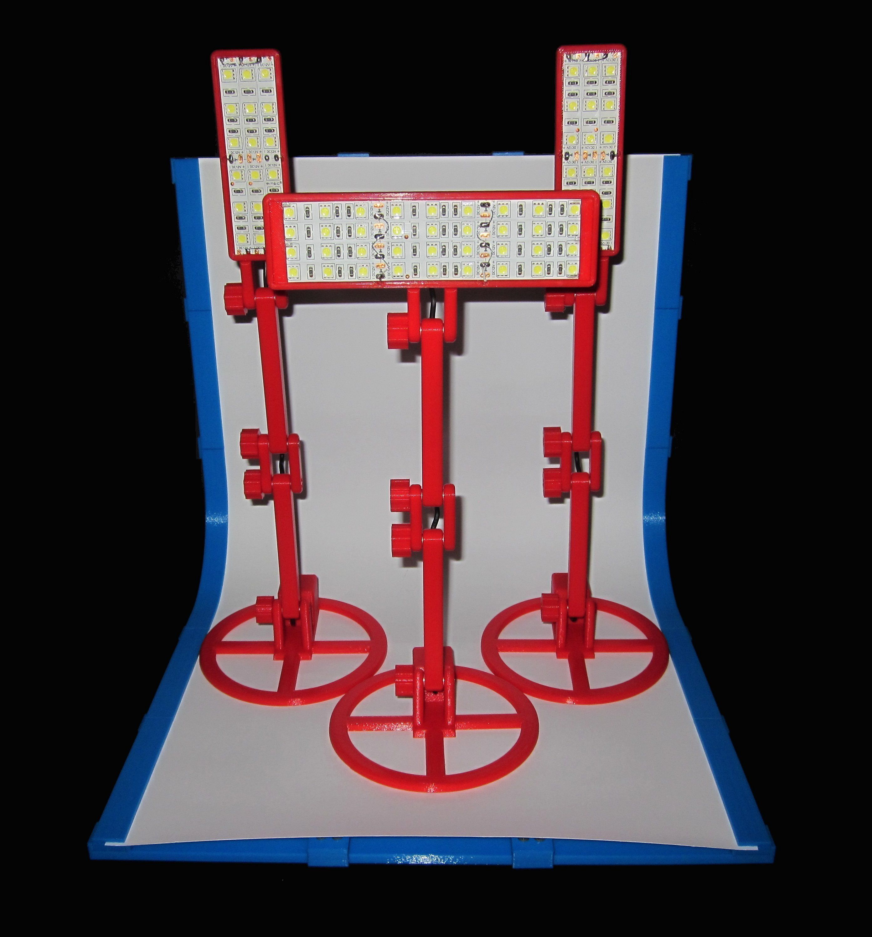 SET - Infinite Seamless White Backdrop And LED Light - RCA 3D print model_3
