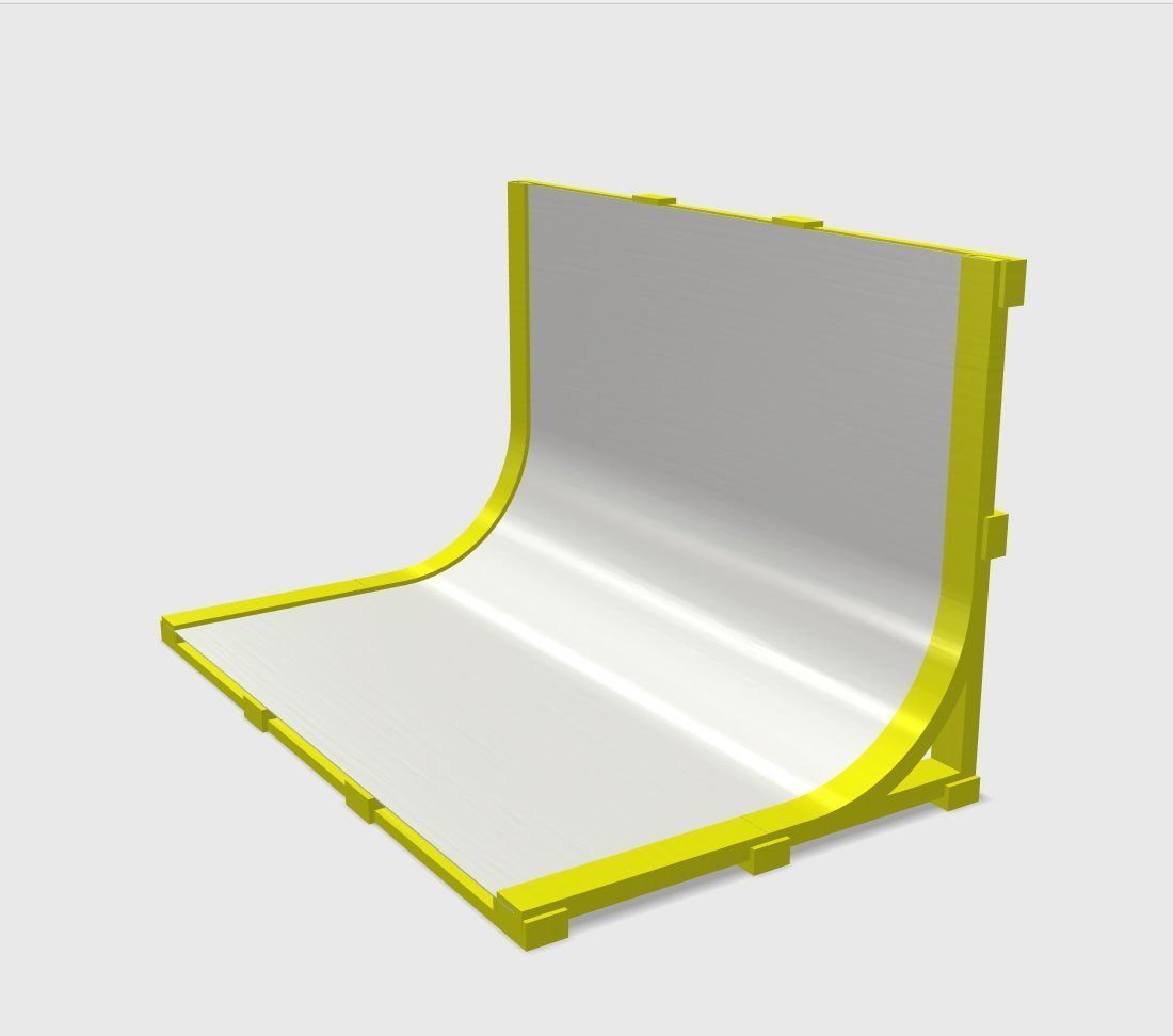 SET - Infinite Seamless White Backdrop And LED Light - RCA 3D print model_21