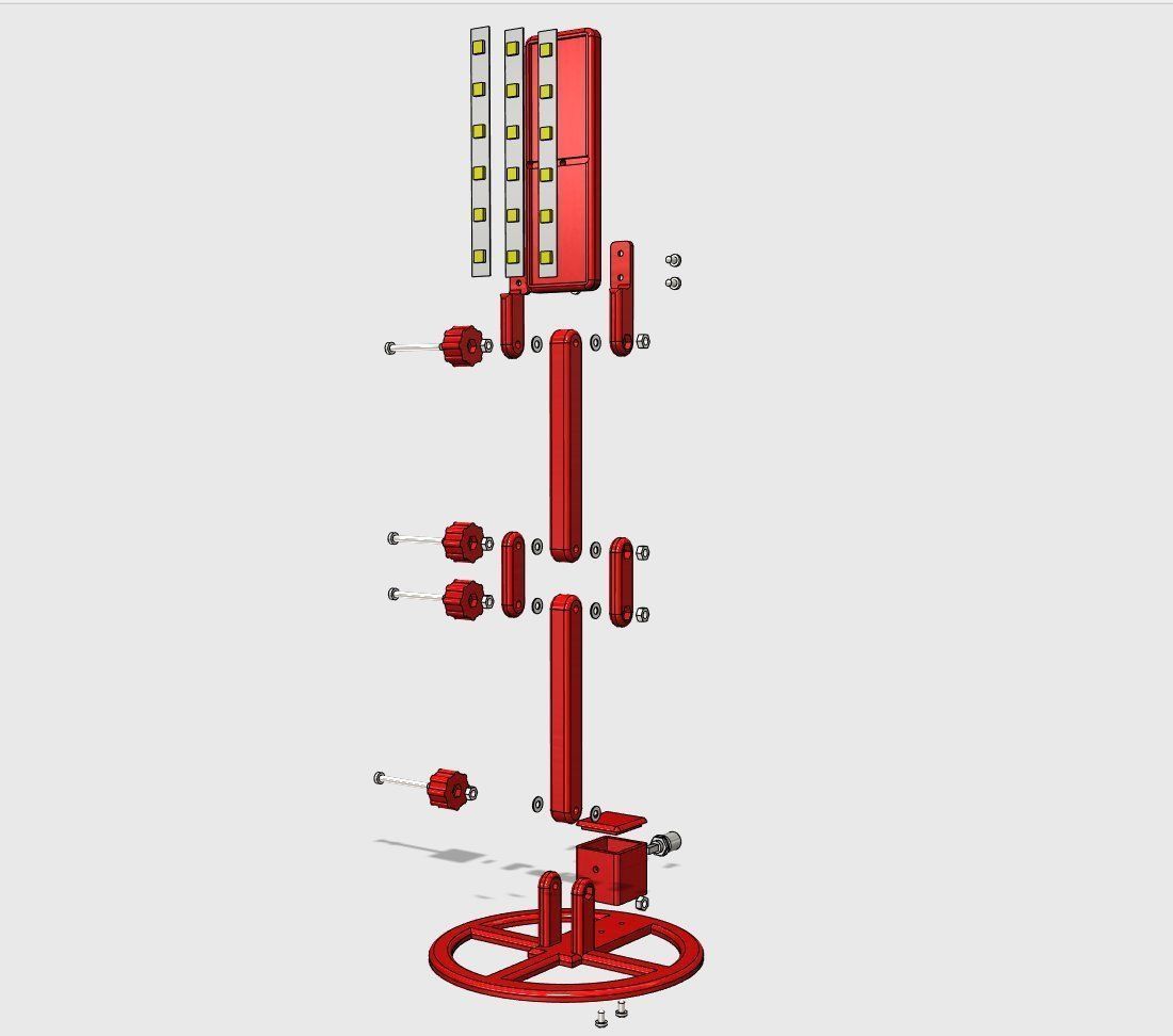 SET - Infinite Seamless White Backdrop And LED Light - RCA 3D print model_8