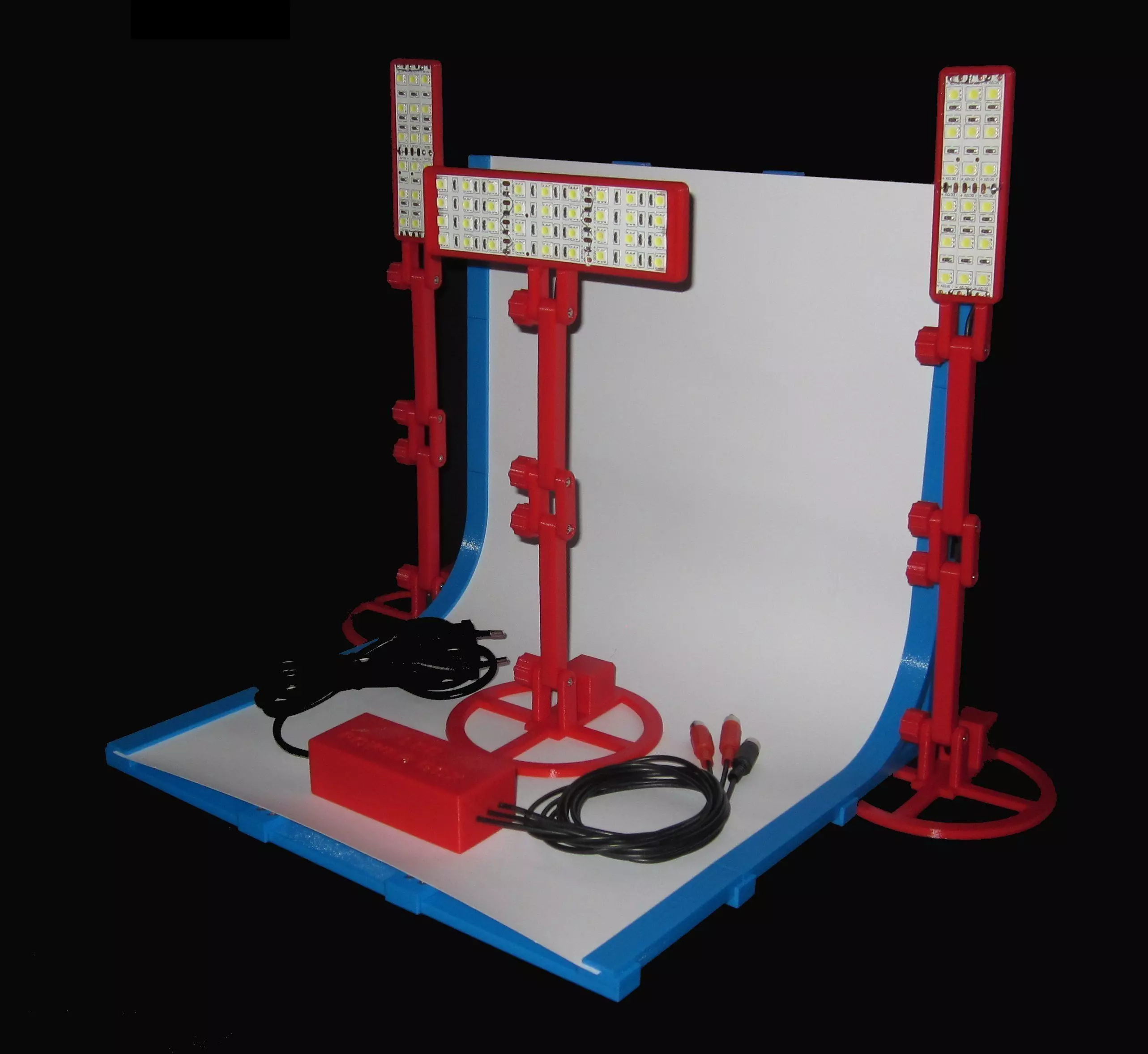 SET - Infinite Seamless White Backdrop And LED Light - RCA 3D print model_0