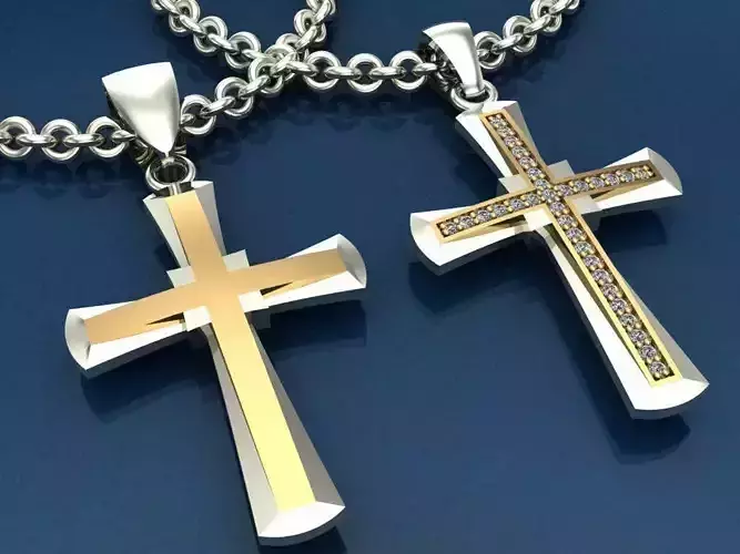 Cross christian with diamonds