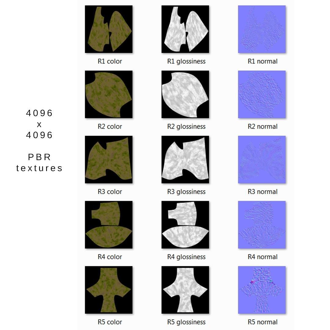 Forest rocks pack Low-poly 3D model_11