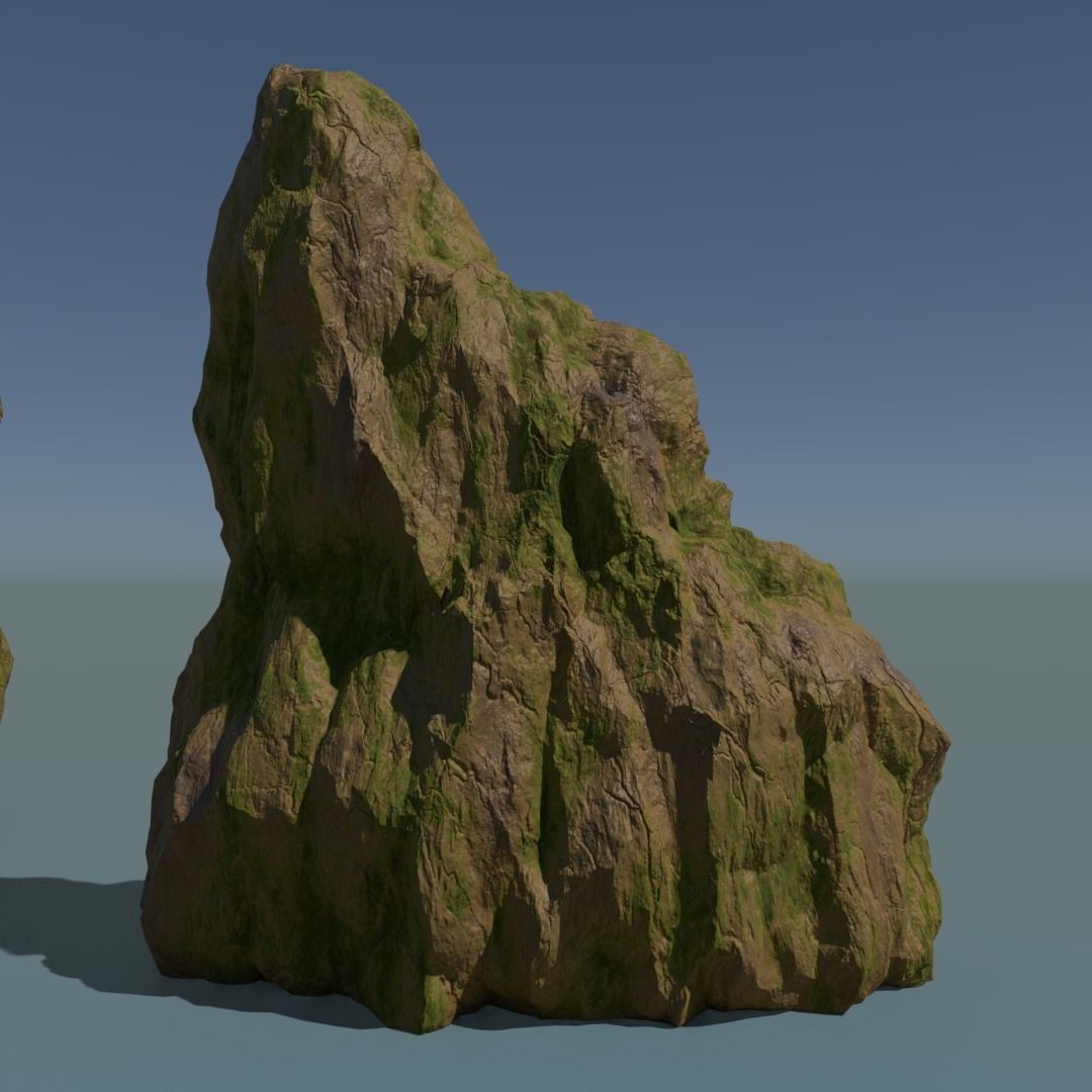 Forest rocks pack Low-poly 3D model_4